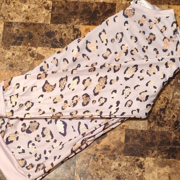 Pixi Lady Lilac Purple and Black Leopard Print Sweatshirt. - Picture 4 of 6